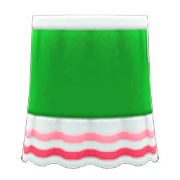 Animal Crossing Items Colorful Skirt Green