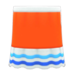 Animal Crossing Items Colorful Skirt Orange