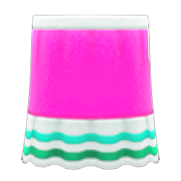 Animal Crossing Items Colorful Skirt Pink