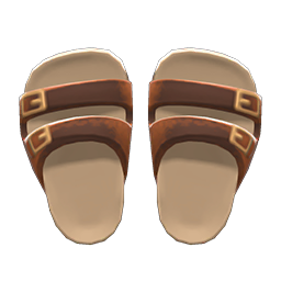 Animal Crossing Items Comfy Sandals Brown