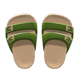 Animal Crossing Items Comfy Sandals Green