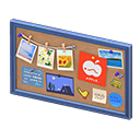 Animal Crossing Items Corkboard Blue / Apple