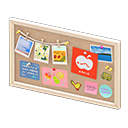 Animal Crossing Items Corkboard White / Apple