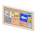 Animal Crossing Items Corkboard White / Fish