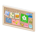 Animal Crossing Items Corkboard White / Flower