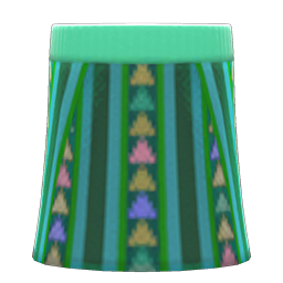 Animal Crossing Items Corte Skirt Green