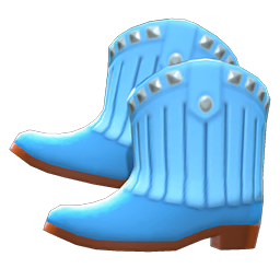 Animal Crossing Items Cowboy Boots Blue