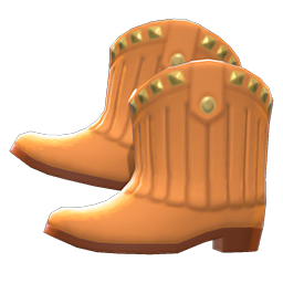 Animal Crossing Items Cowboy Boots Brown