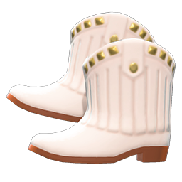 Cowboy Boots Ivory