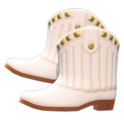 Animal Crossing Items Cowboy Boots Ivory