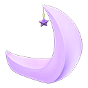 Animal Crossing Items Crescent-moon Chair Purple