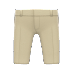Animal Crossing Items Cropped Pants Beige