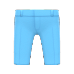 Animal Crossing Items Cropped Pants Light blue