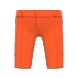 Animal Crossing Items Cropped Pants Orange