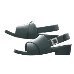 Animal Crossing Items Cross-belt Sandals Black