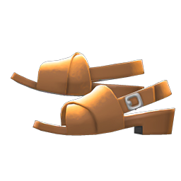 Animal Crossing Items Cross-belt Sandals Brown