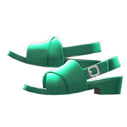 Animal Crossing Items Cross-belt Sandals Green