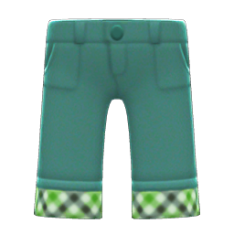 Animal Crossing Items Cuffed Pants Green