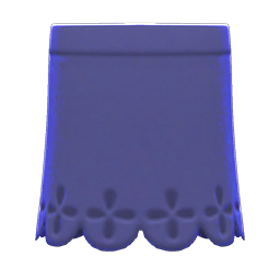 Animal Crossing Items Cut-pleather Skirt Navy blue