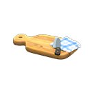 Animal Crossing Items Cutting Board Natural / Blue