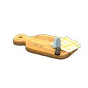 Animal Crossing Items Cutting Board Natural / Yellow