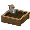 Animal Crossing Items Cypress Bathtub Dark wood