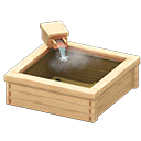 Animal Crossing Items Cypress Bathtub Light wood