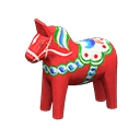 Animal Crossing Items Dala Horse Red