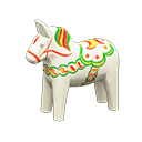 Animal Crossing Items Dala Horse White