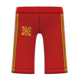 Animal Crossing Items Dance Warm-up Pants Red