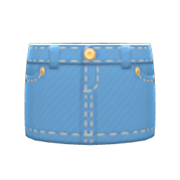 Animal Crossing Items Denim Skirt Light blue