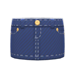 Animal Crossing Items Denim Skirt Navy blue