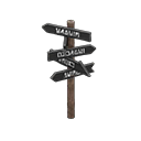 Animal Crossing Items Destinations Signpost Black