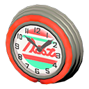 Animal Crossing Items Diner Neon Clock Red / Red lines