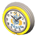 Animal Crossing Items Diner Neon Clock Yellow / Blue bee