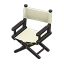 Animal Crossing Items Director's Chair Black / Natural white