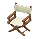 Animal Crossing Items Director's Chair Dark brown / Natural white