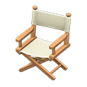 Animal Crossing Items Director's Chair Light brown / Natural white