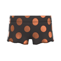 Animal Crossing Items Dotted Shorts Black