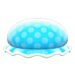 Animal Crossing Items Dotted Shower Cap Blue