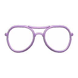 Animal Crossing Items Double-bridge Glasses Purple