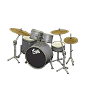 Animal Crossing Items Drum Set Black & white / Black with logo