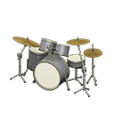 Animal Crossing Items Drum Set Black & white / Smooth white