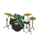 Animal Crossing Items Drum Set Evergreen / Black with logo