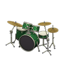 Animal Crossing Items Drum Set Evergreen / Glossy black