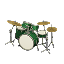 Animal Crossing Items Drum Set Evergreen / Smooth white