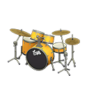 Animal Crossing Items Drum Set Golden yellow / Black with logo