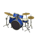 Animal Crossing Items Drum Set Marine blue / Glossy black