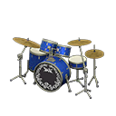Animal Crossing Items Drum Set Marine blue / Rock logo