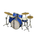 Animal Crossing Items Drum Set Marine blue / Vintage logo